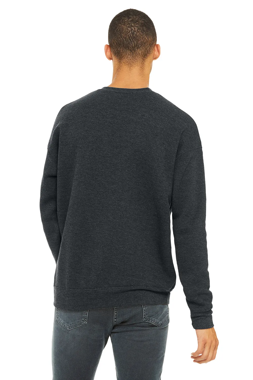Bella   Canvas Mens Fleece Crewneck Sweatshirt - Heather Dark Grey
