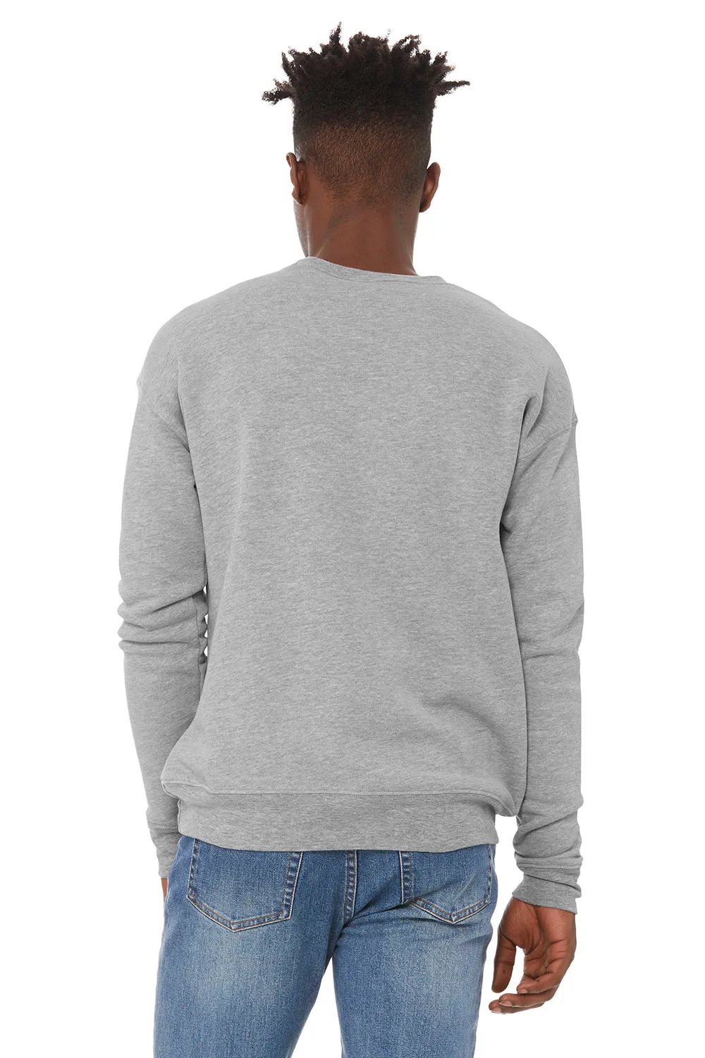 Bella   Canvas Mens Fleece Crewneck Sweatshirt - Heather Grey