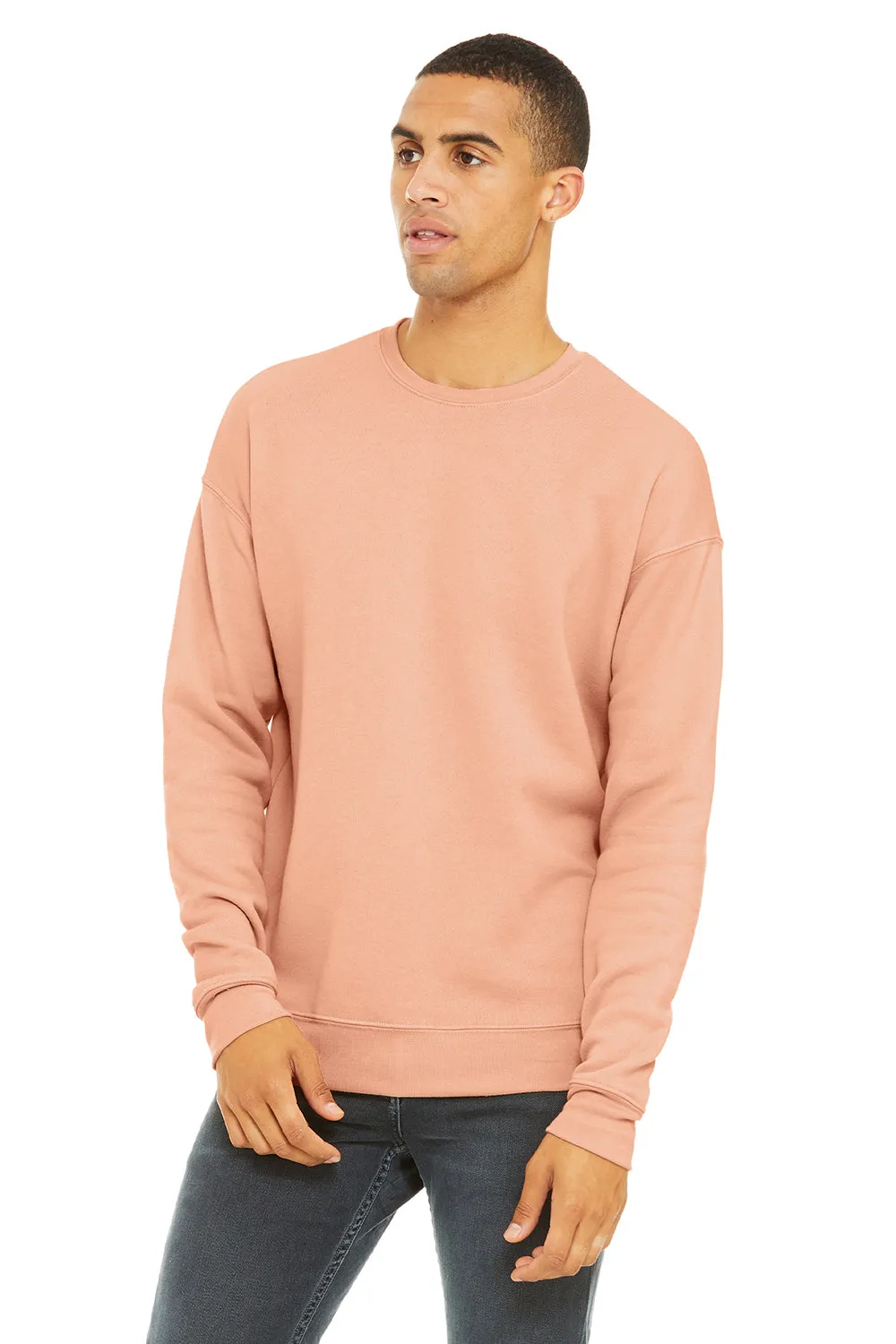 Bella   Canvas Mens Fleece Crewneck Sweatshirt - Peach