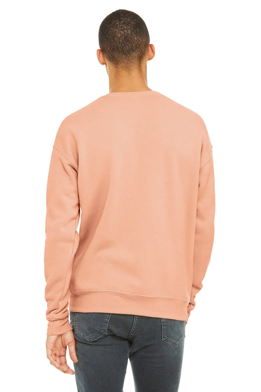 Bella   Canvas Mens Fleece Crewneck Sweatshirt - Peach