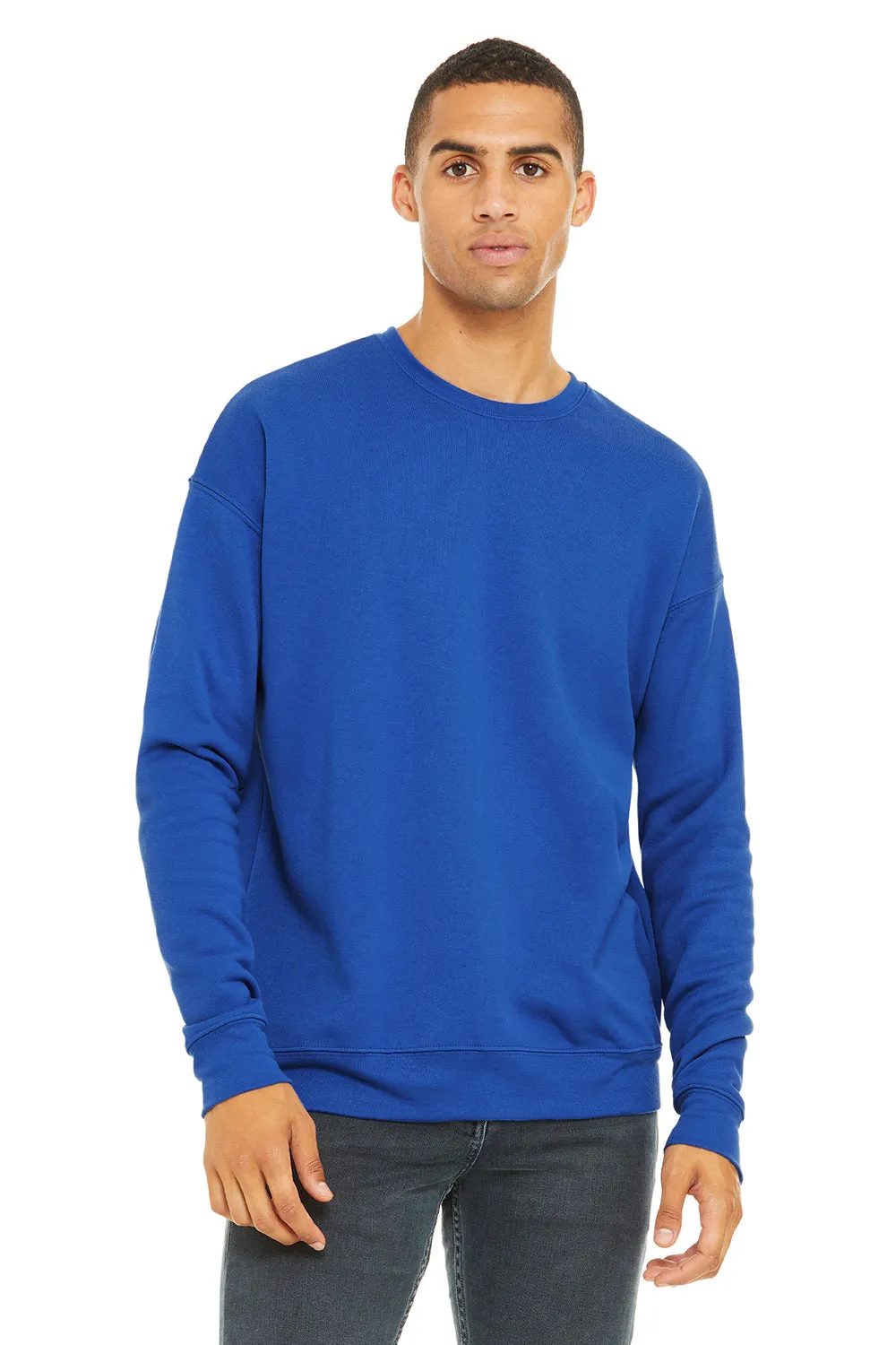 Bella   Canvas Mens Fleece Crewneck Sweatshirt - True Royal Blue