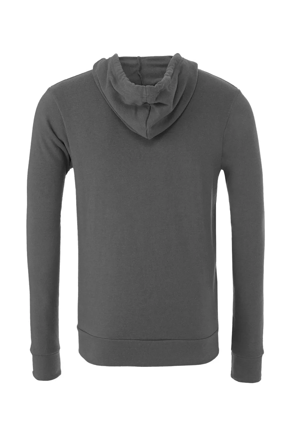 Bella   Canvas Mens Fleece Full Zip Hooded Sweatshirt Hoodie w/ Pockets - Asphalt Grey