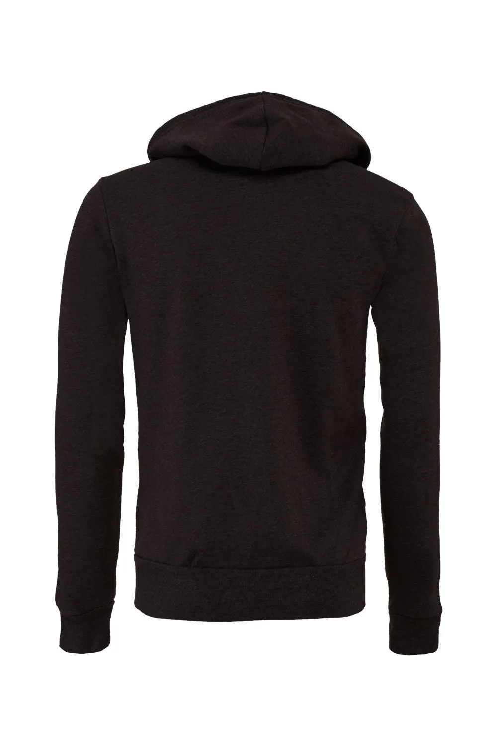 Bella   Canvas Mens Fleece Full Zip Hooded Sweatshirt Hoodie w/ Pockets - Heather Dark Grey