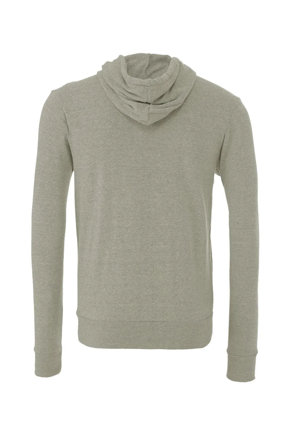 Bella   Canvas Mens Fleece Full Zip Hooded Sweatshirt Hoodie w/ Pockets - Heather Stone