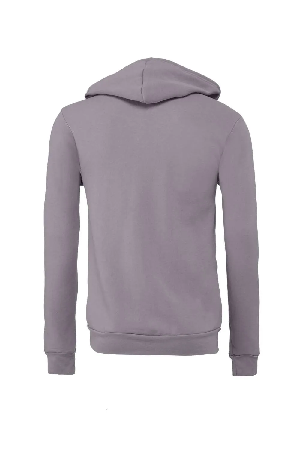 Bella   Canvas Mens Fleece Full Zip Hooded Sweatshirt Hoodie w/ Pockets - Storm Grey