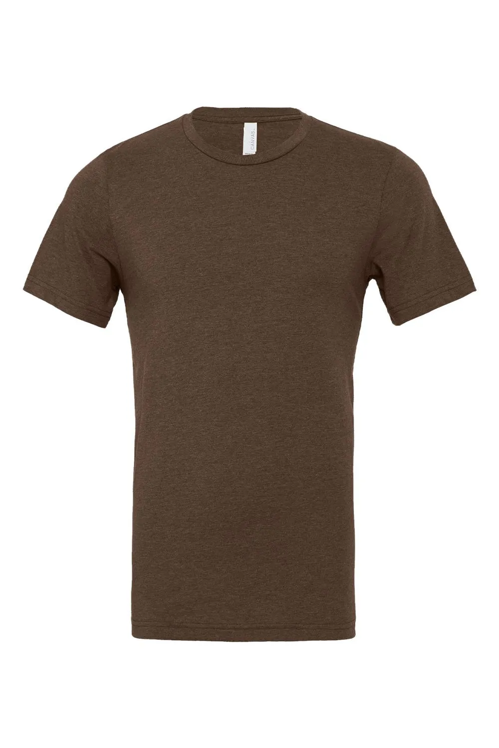 Bella   Canvas Mens Heather CVC Short Sleeve Crewneck T-Shirt - Heather Brown
