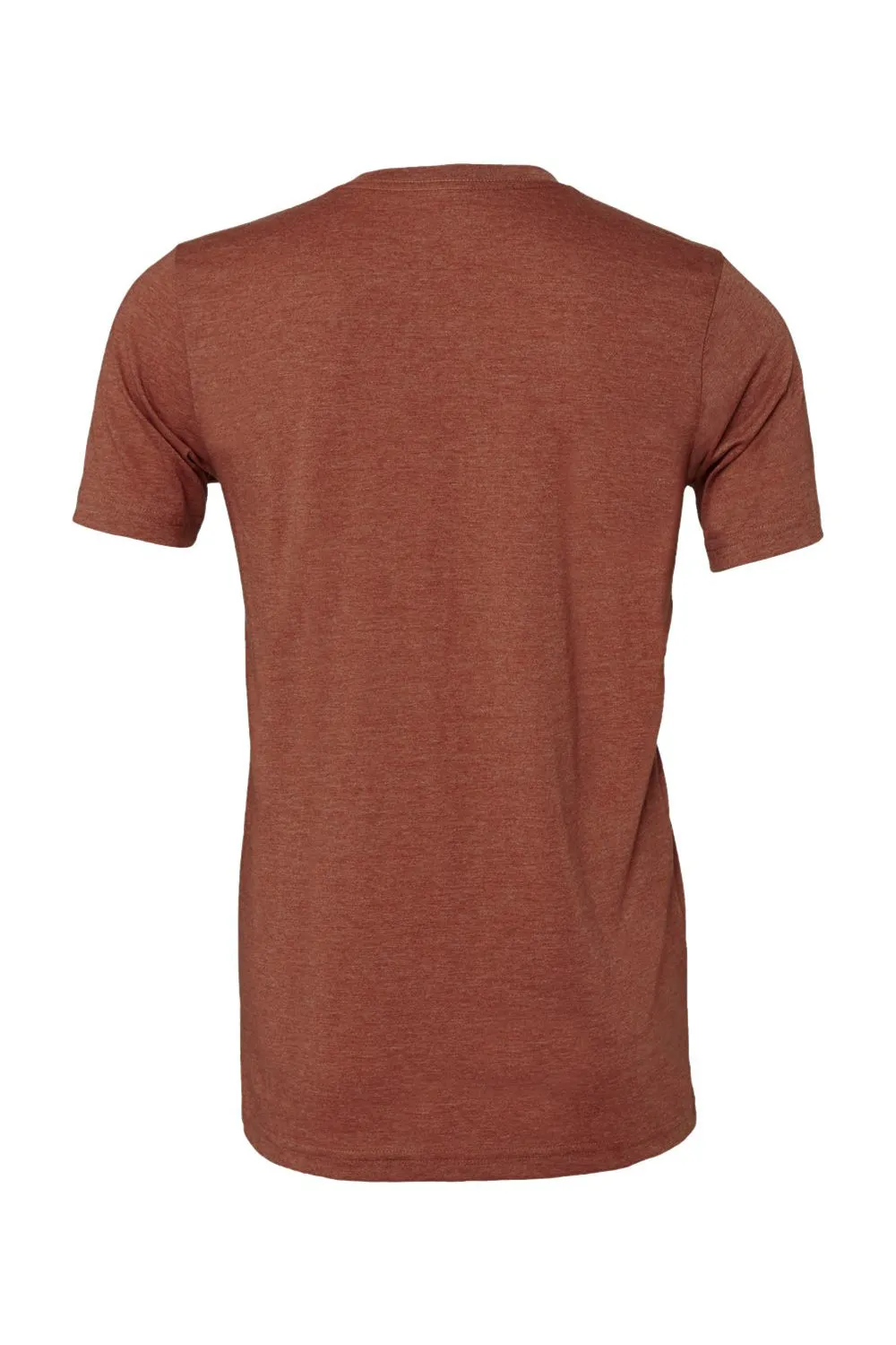 Bella   Canvas Mens Heather CVC Short Sleeve Crewneck T-Shirt - Heather Clay Red