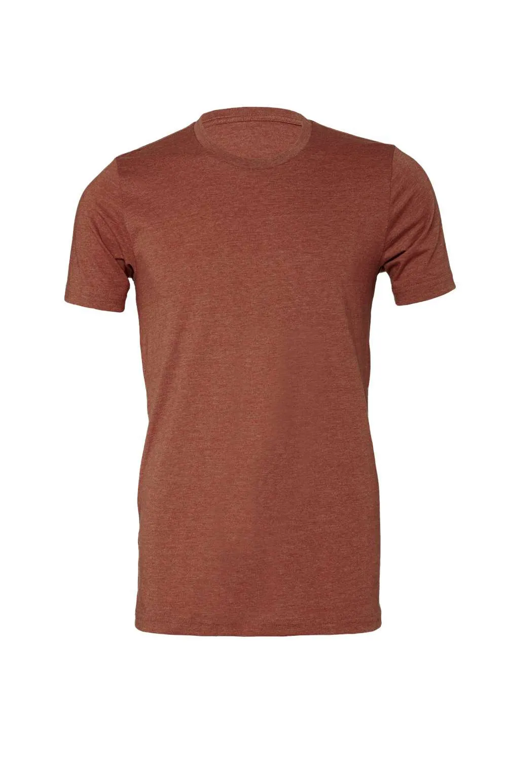 Bella   Canvas Mens Heather CVC Short Sleeve Crewneck T-Shirt - Heather Clay Red