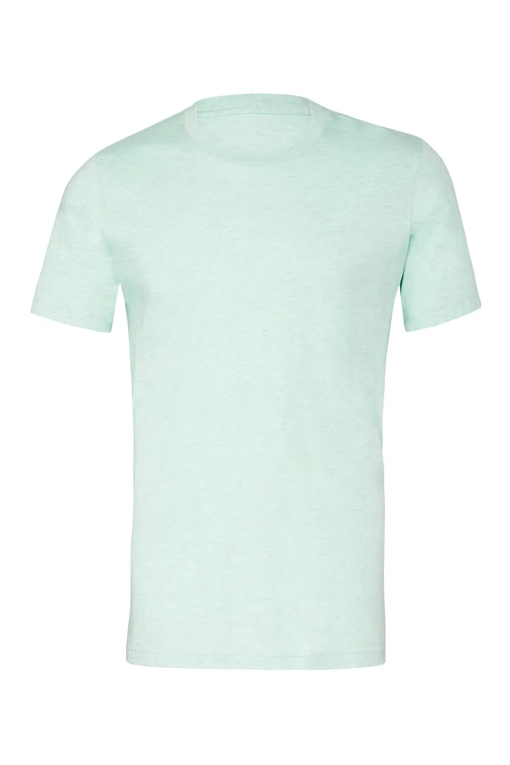 Bella   Canvas Mens Heather CVC Short Sleeve Crewneck T-Shirt - Heather Prism Mint Green
