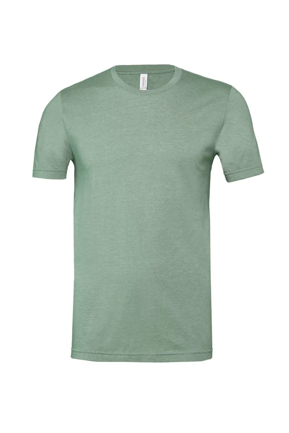 Bella   Canvas Mens Heather CVC Short Sleeve Crewneck T-Shirt - Heather Sage Green