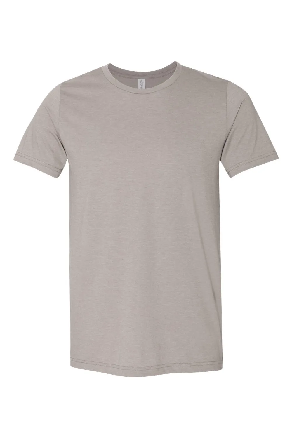Bella   Canvas Mens Heather CVC Short Sleeve Crewneck T-Shirt - Heather Stone