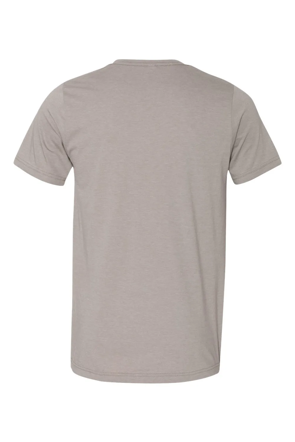 Bella   Canvas Mens Heather CVC Short Sleeve Crewneck T-Shirt - Heather Stone