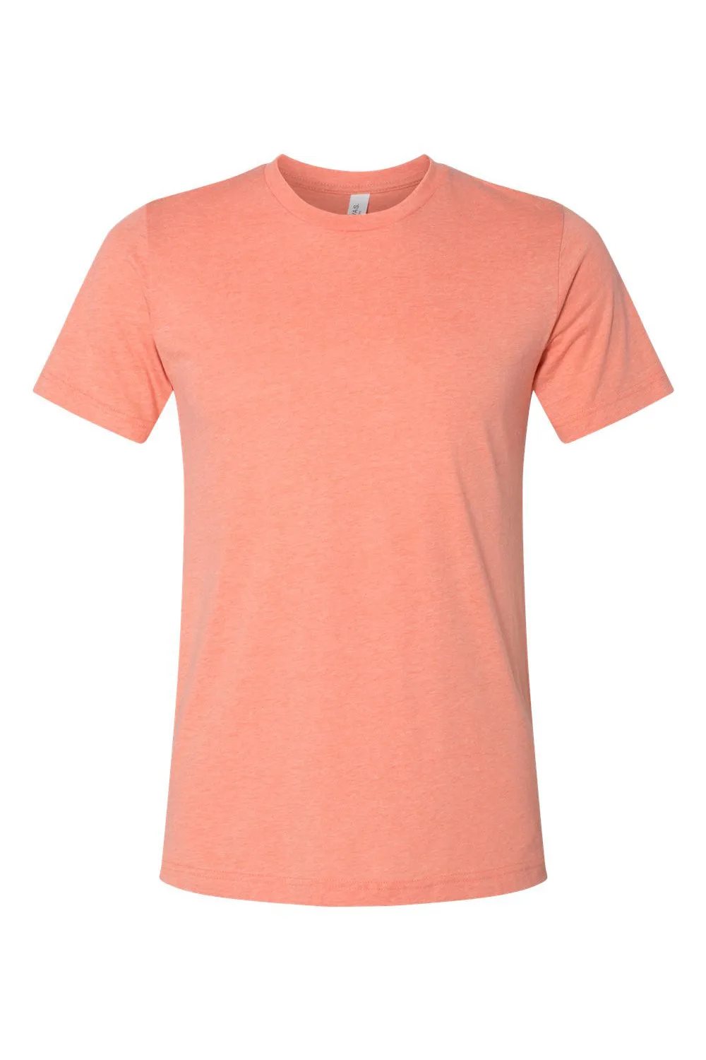Bella   Canvas Mens Heather CVC Short Sleeve Crewneck T-Shirt - Heather Sunset Orange
