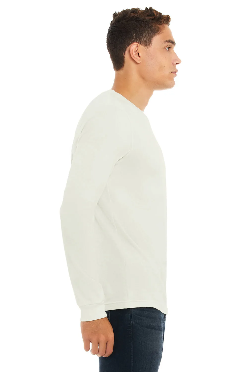 Bella   Canvas Mens Jersey Long Sleeve Crewneck T-Shirt - Citron