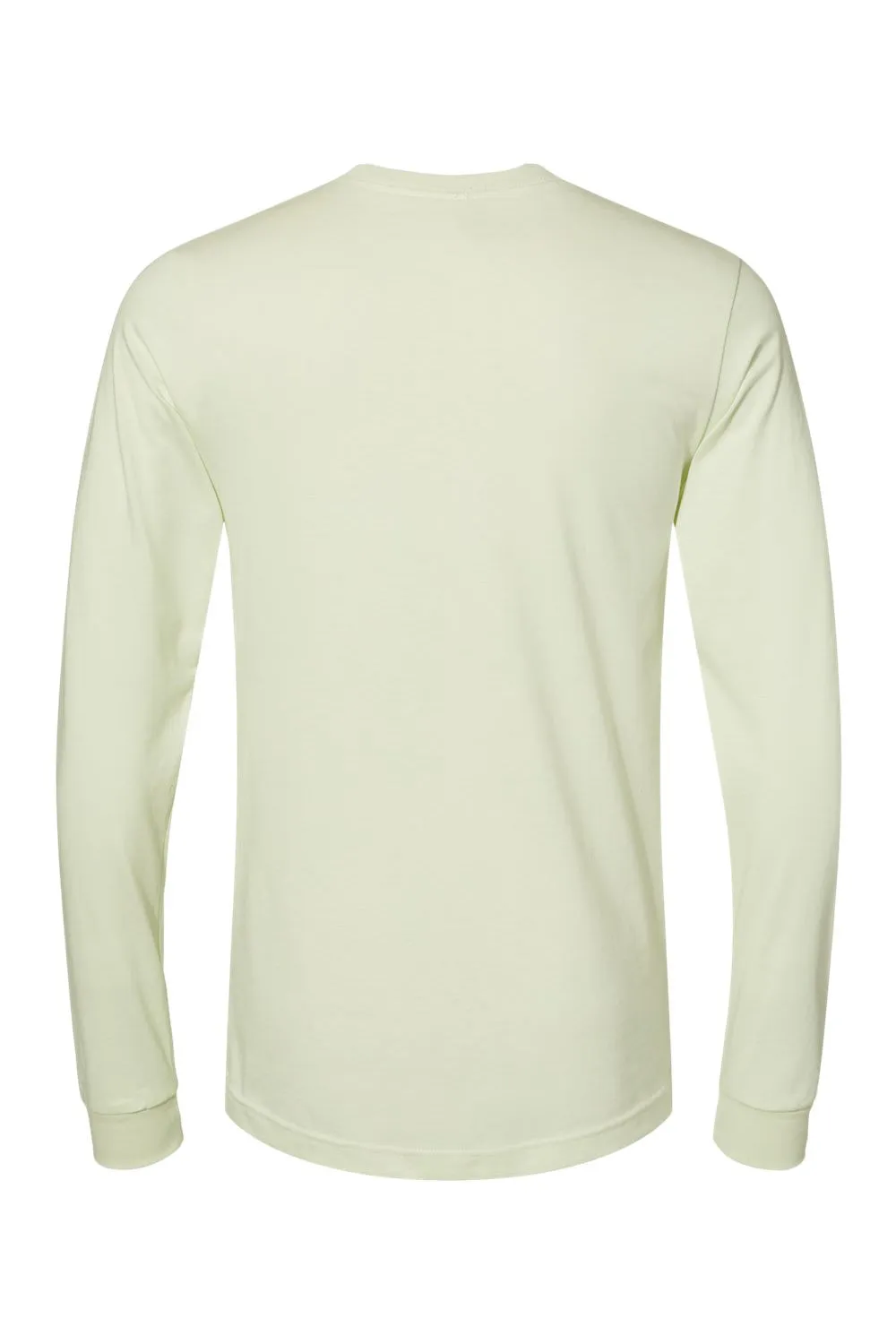 Bella   Canvas Mens Jersey Long Sleeve Crewneck T-Shirt - Citron