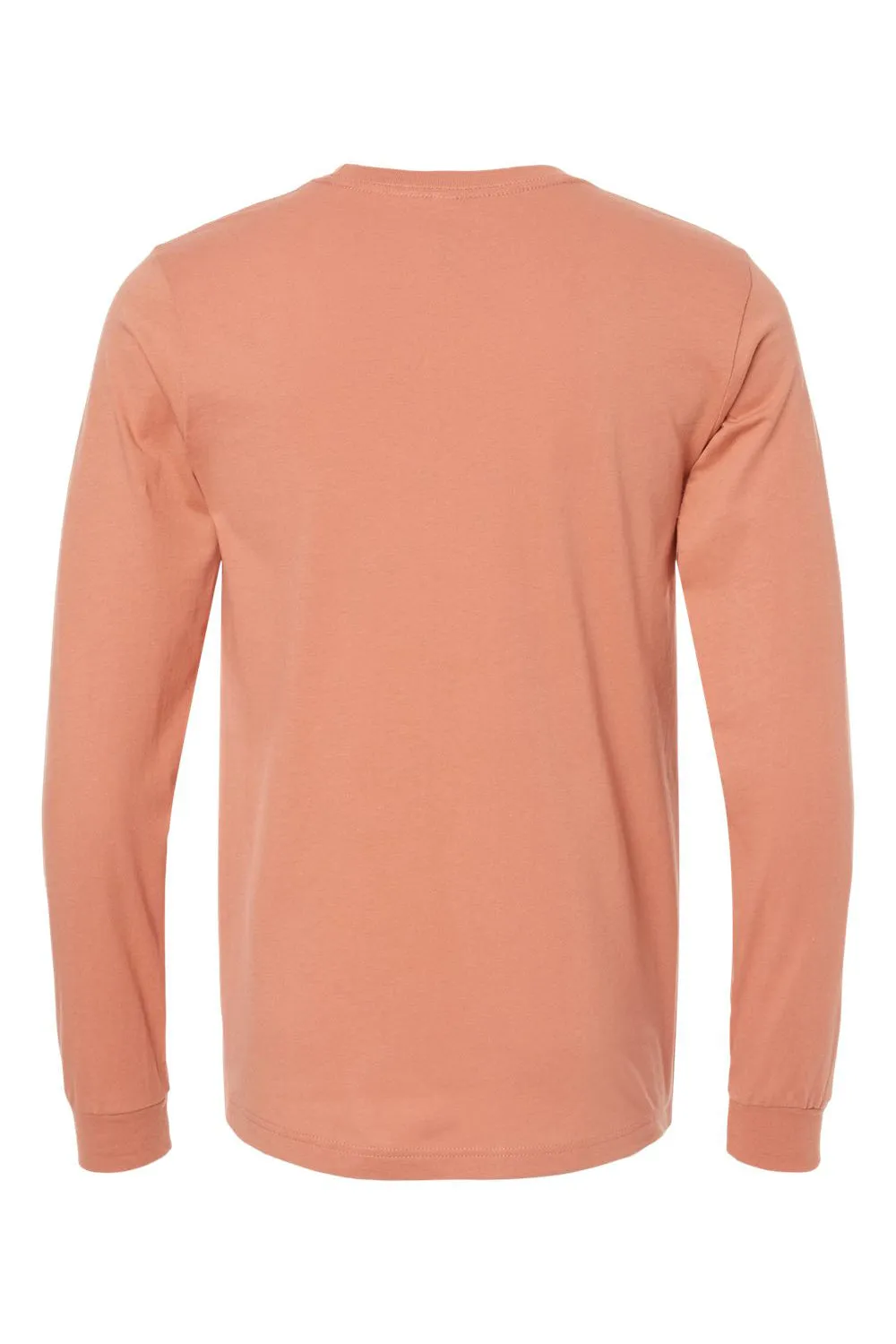 Bella   Canvas Mens Jersey Long Sleeve Crewneck T-Shirt - Terracotta