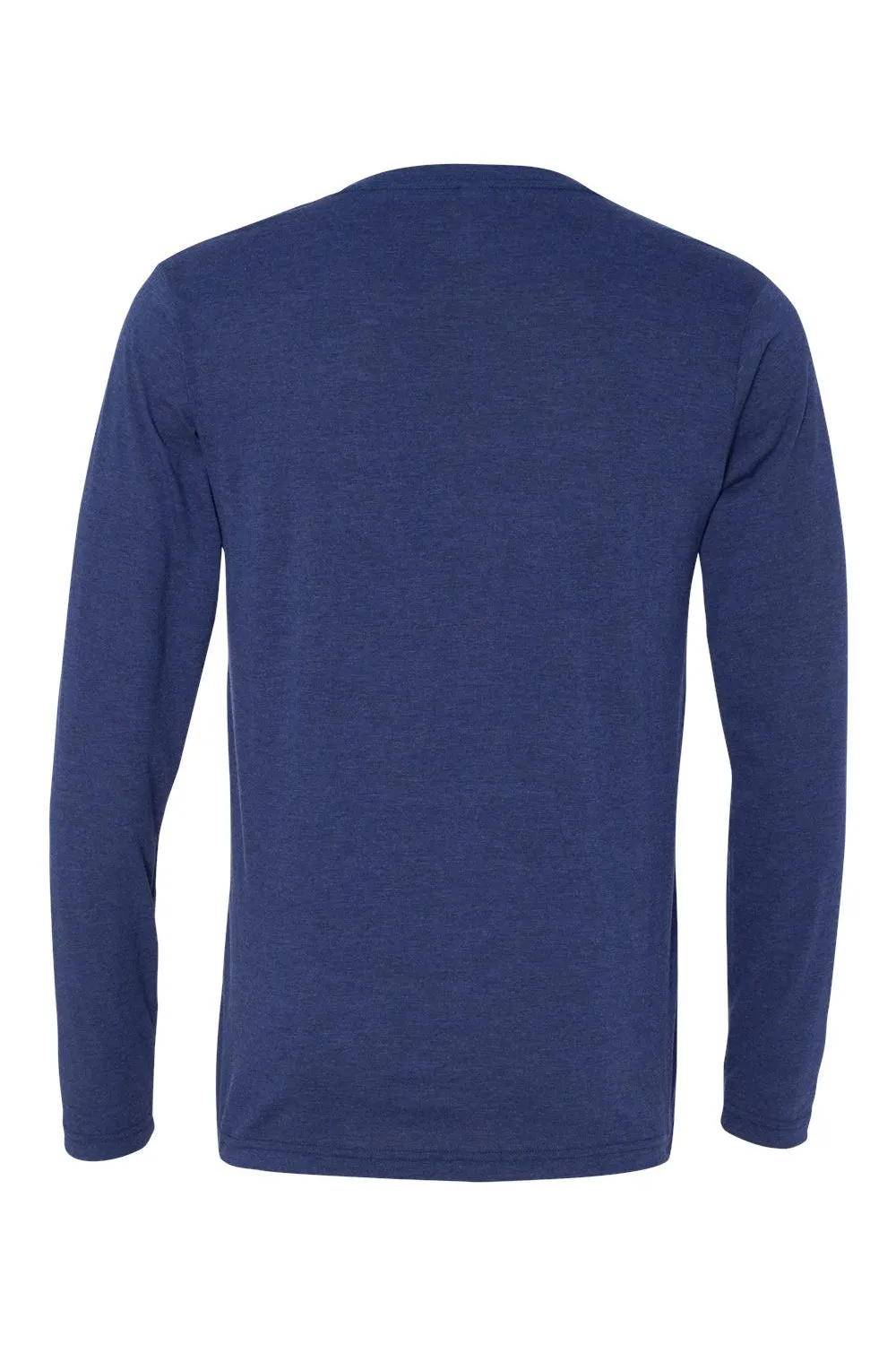 Bella   Canvas Mens Jersey Long Sleeve V-Neck T-Shirt - Navy Blue - Closeout