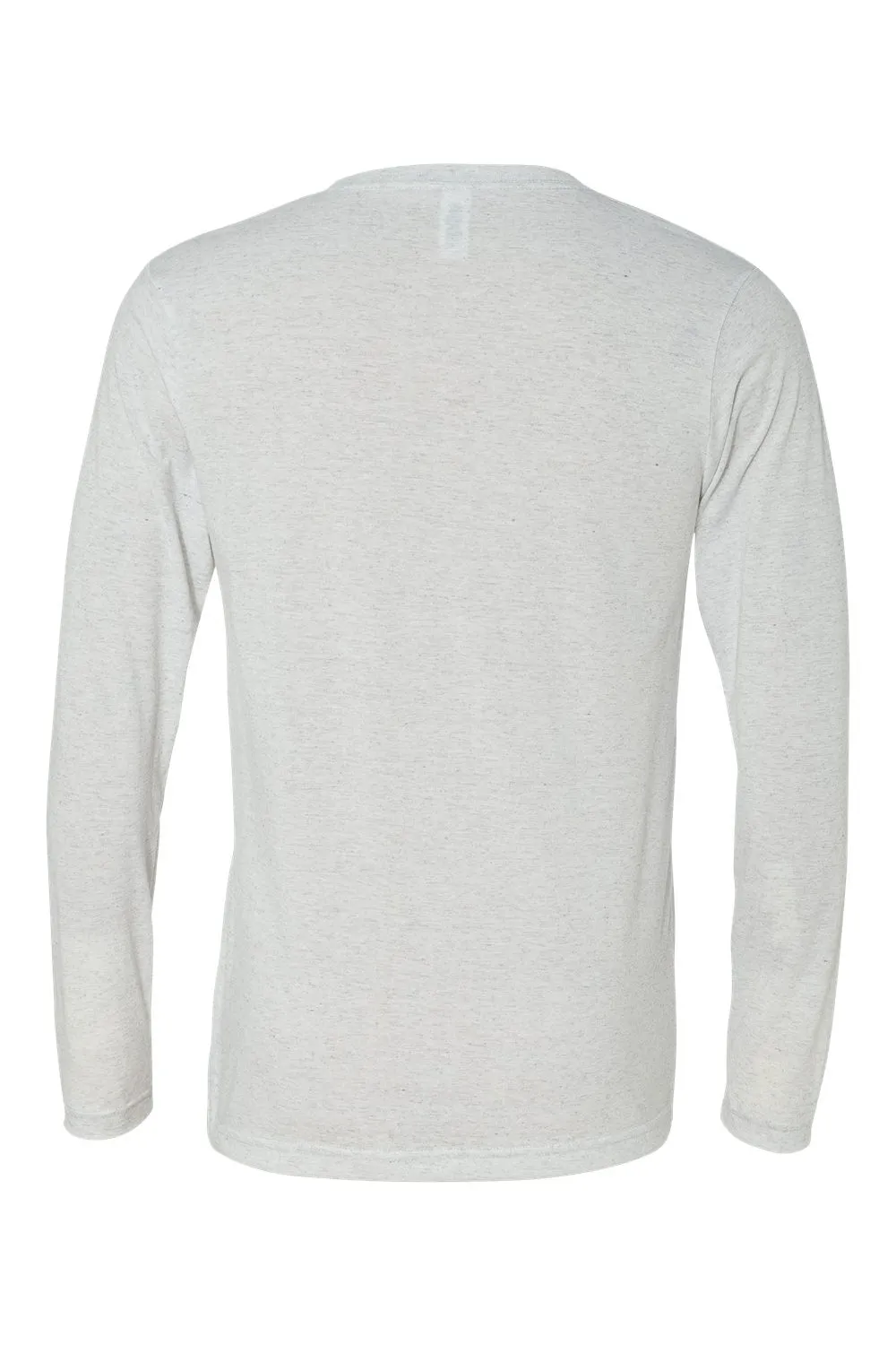 Bella   Canvas Mens Jersey Long Sleeve V-Neck T-Shirt - White Fleck - Closeout
