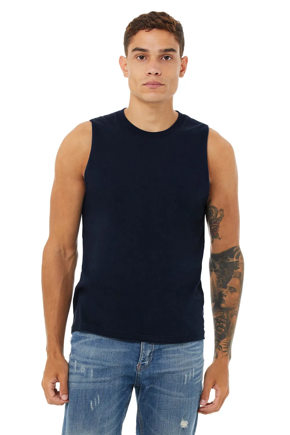Bella   Canvas Mens Jersey Muscle Tank Top - Navy Blue