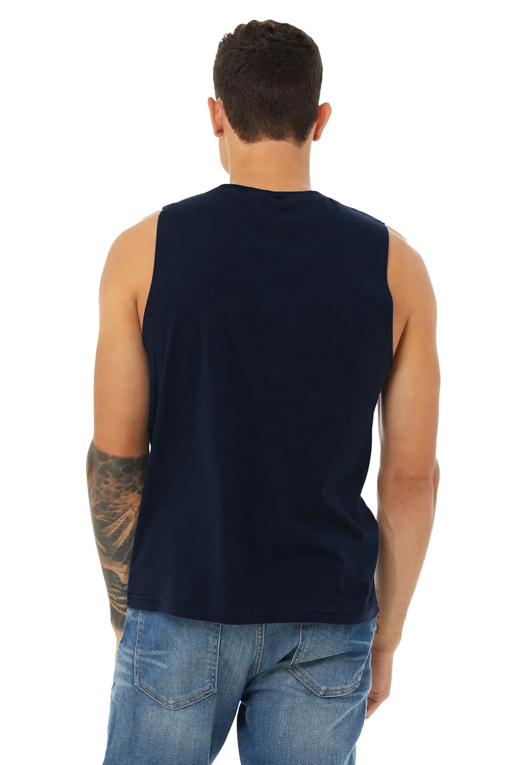 Bella   Canvas Mens Jersey Muscle Tank Top - Navy Blue