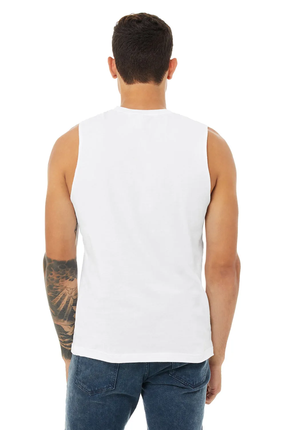 Bella   Canvas Mens Jersey Muscle Tank Top - White