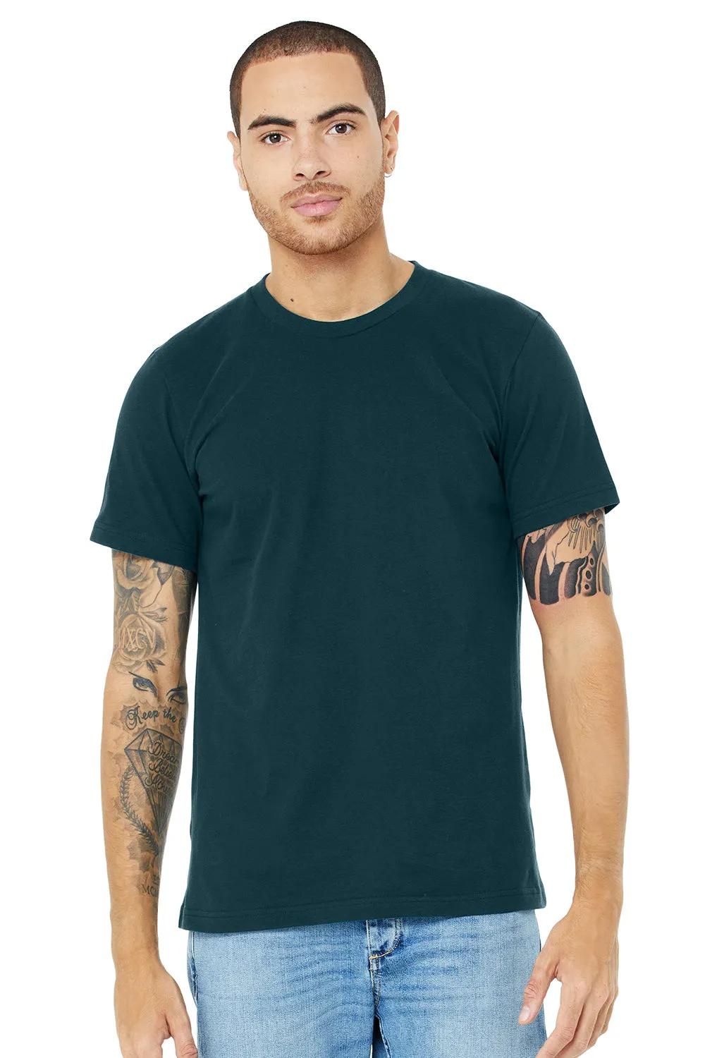 Bella   Canvas Mens Jersey Short Sleeve Crewneck T-Shirt - Atlantic Blue