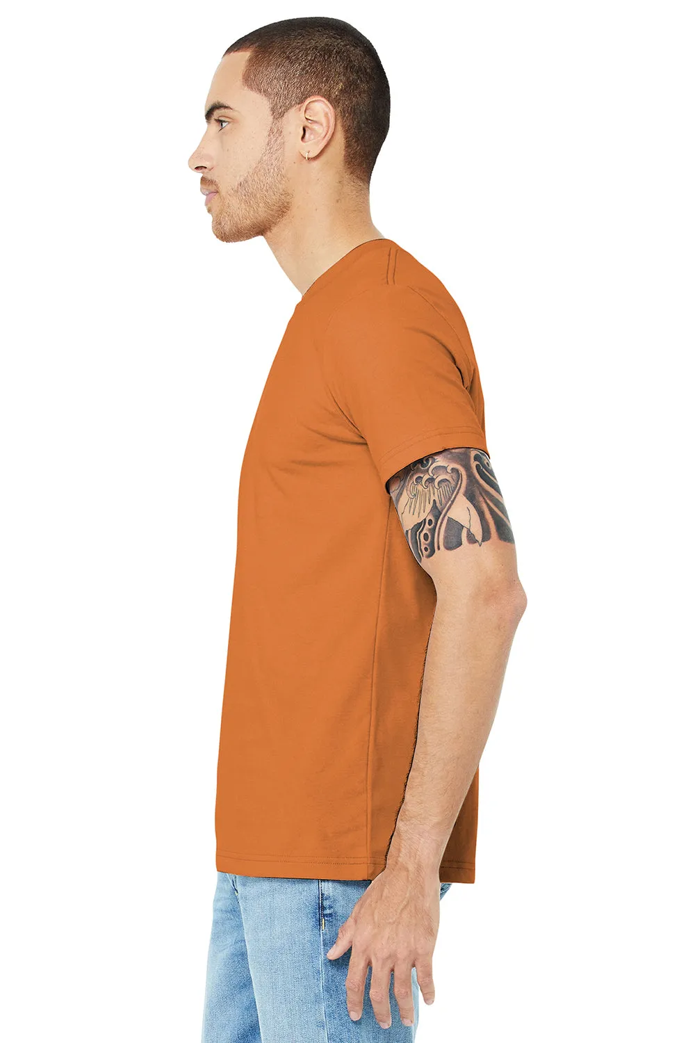 Bella   Canvas Mens Jersey Short Sleeve Crewneck T-Shirt - Burnt Orange