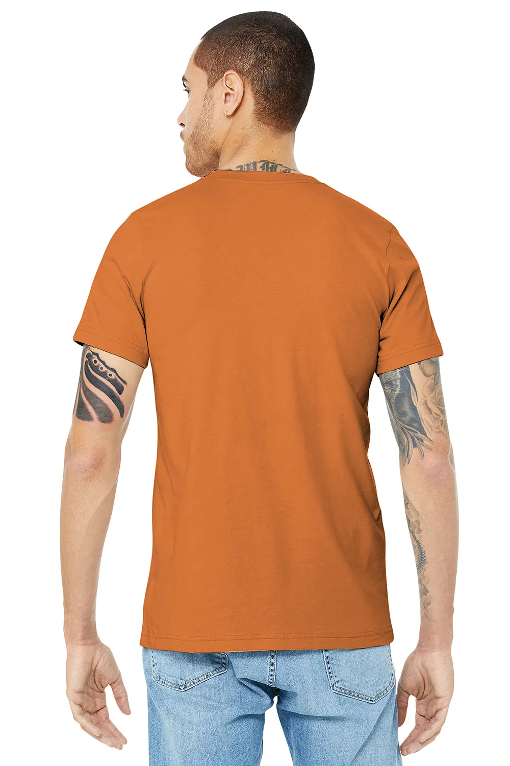 Bella   Canvas Mens Jersey Short Sleeve Crewneck T-Shirt - Burnt Orange