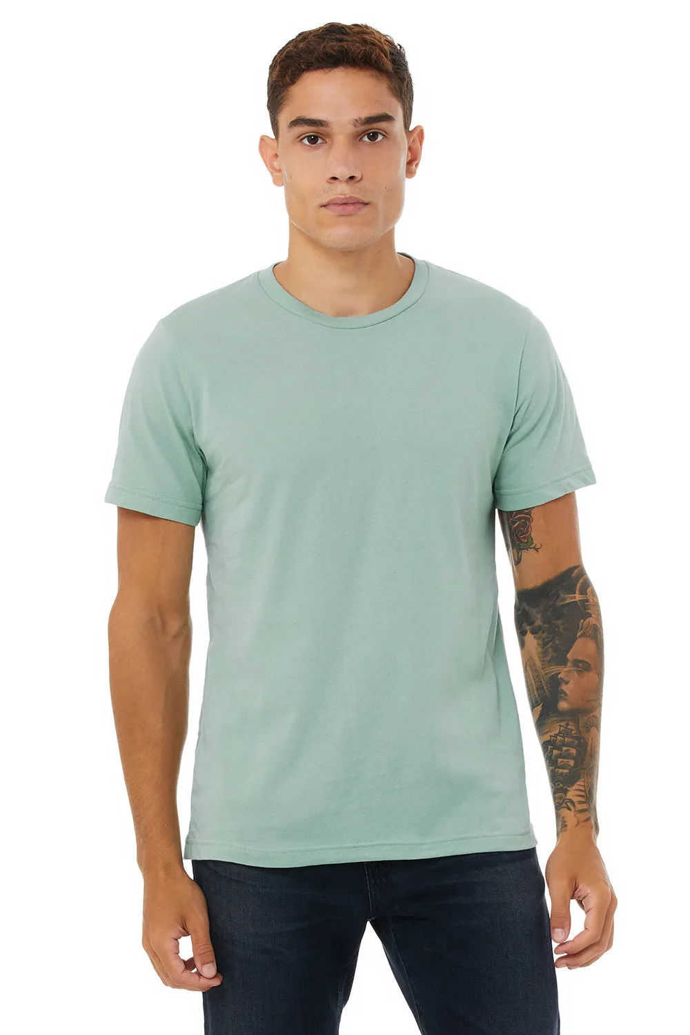 Bella   Canvas Mens Jersey Short Sleeve Crewneck T-Shirt - Dusty Blue