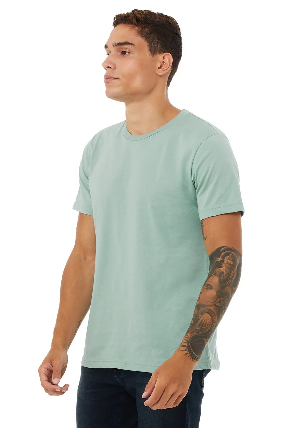 Bella   Canvas Mens Jersey Short Sleeve Crewneck T-Shirt - Dusty Blue
