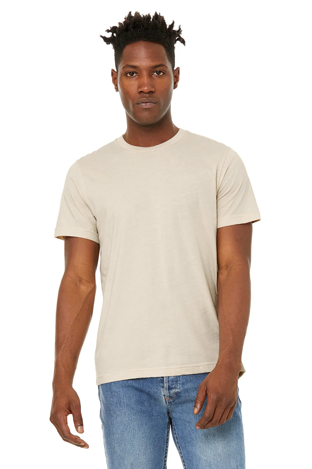 Bella   Canvas Mens Jersey Short Sleeve Crewneck T-Shirt - Heather Dust