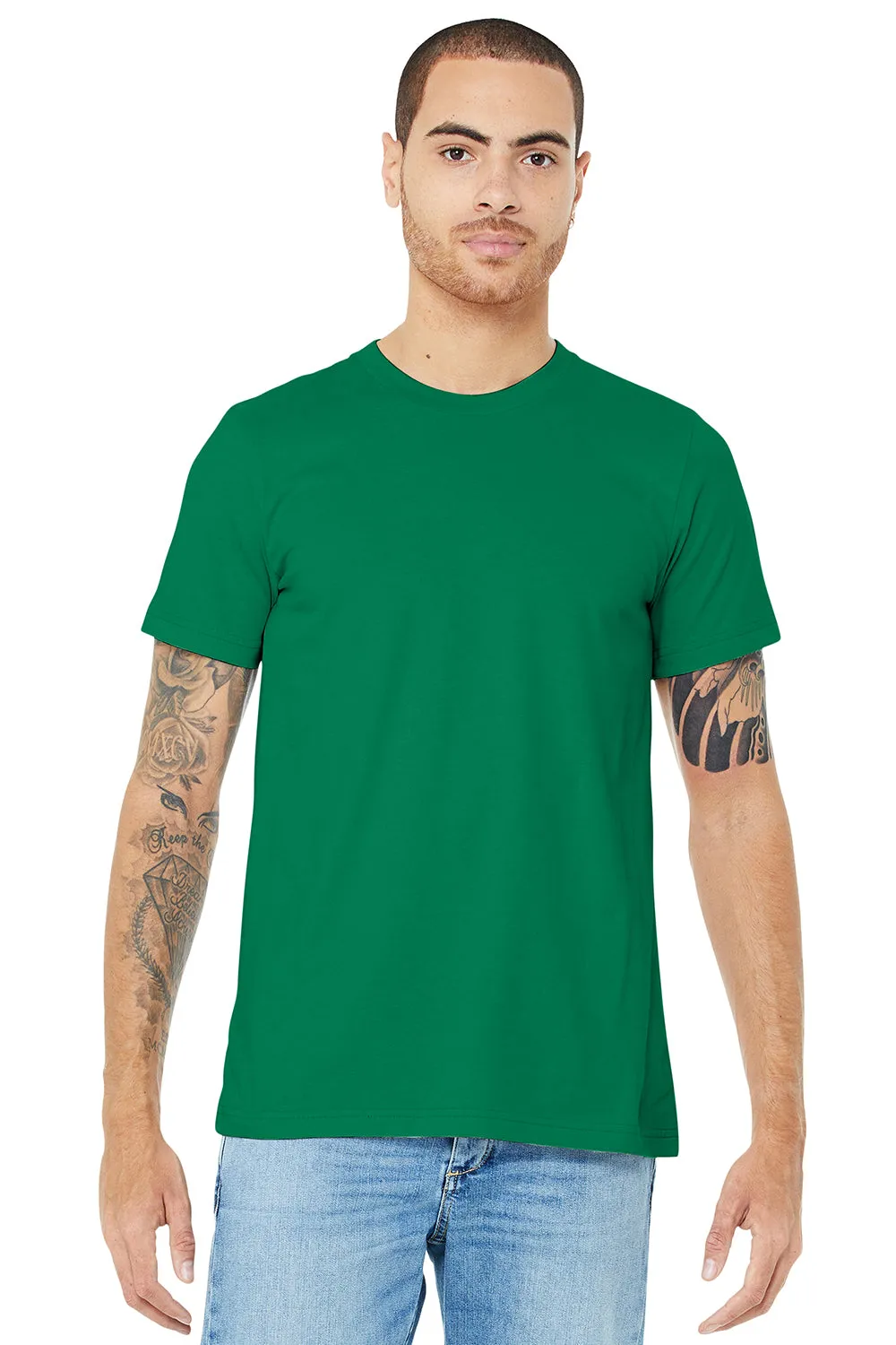 Bella   Canvas Mens Jersey Short Sleeve Crewneck T-Shirt - Kelly Green