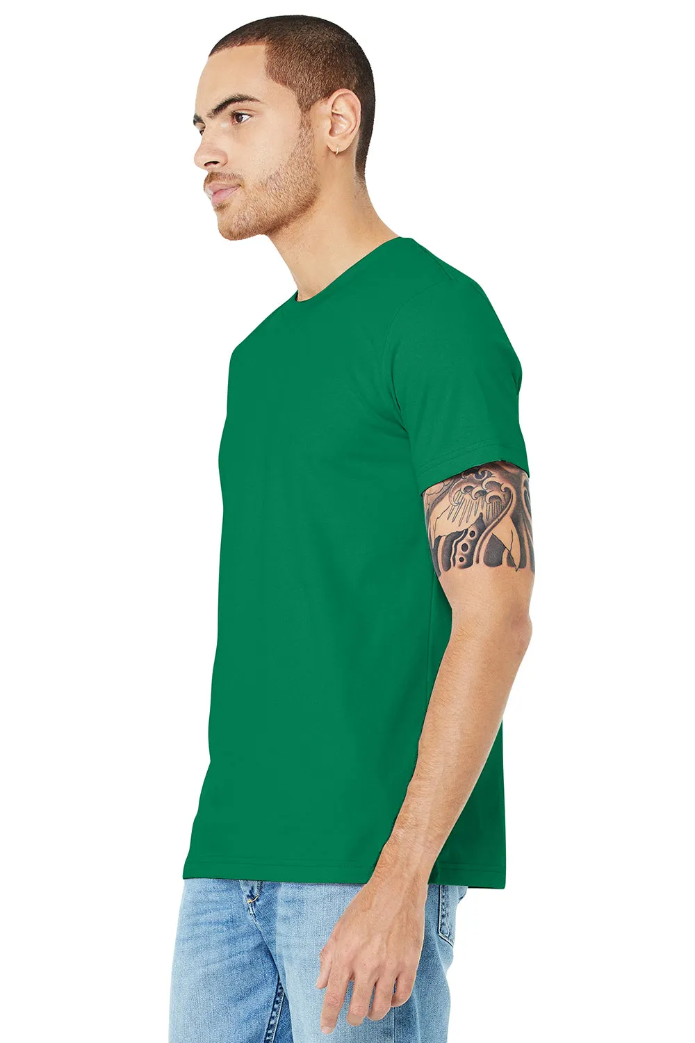 Bella   Canvas Mens Jersey Short Sleeve Crewneck T-Shirt - Kelly Green