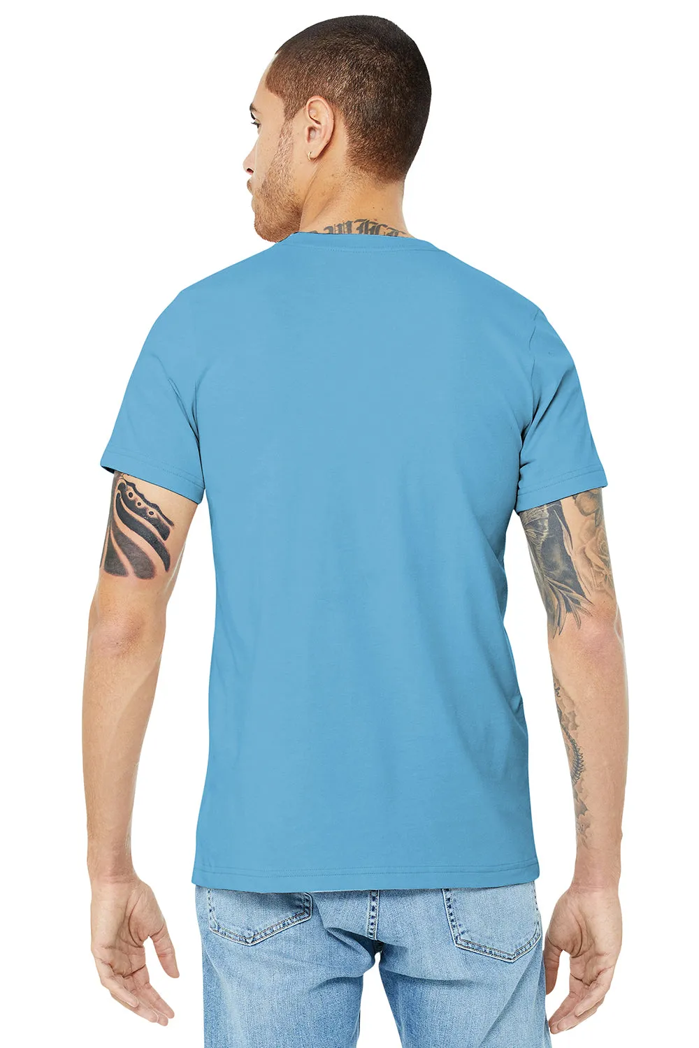 Bella   Canvas Mens Jersey Short Sleeve Crewneck T-Shirt - Ocean Blue