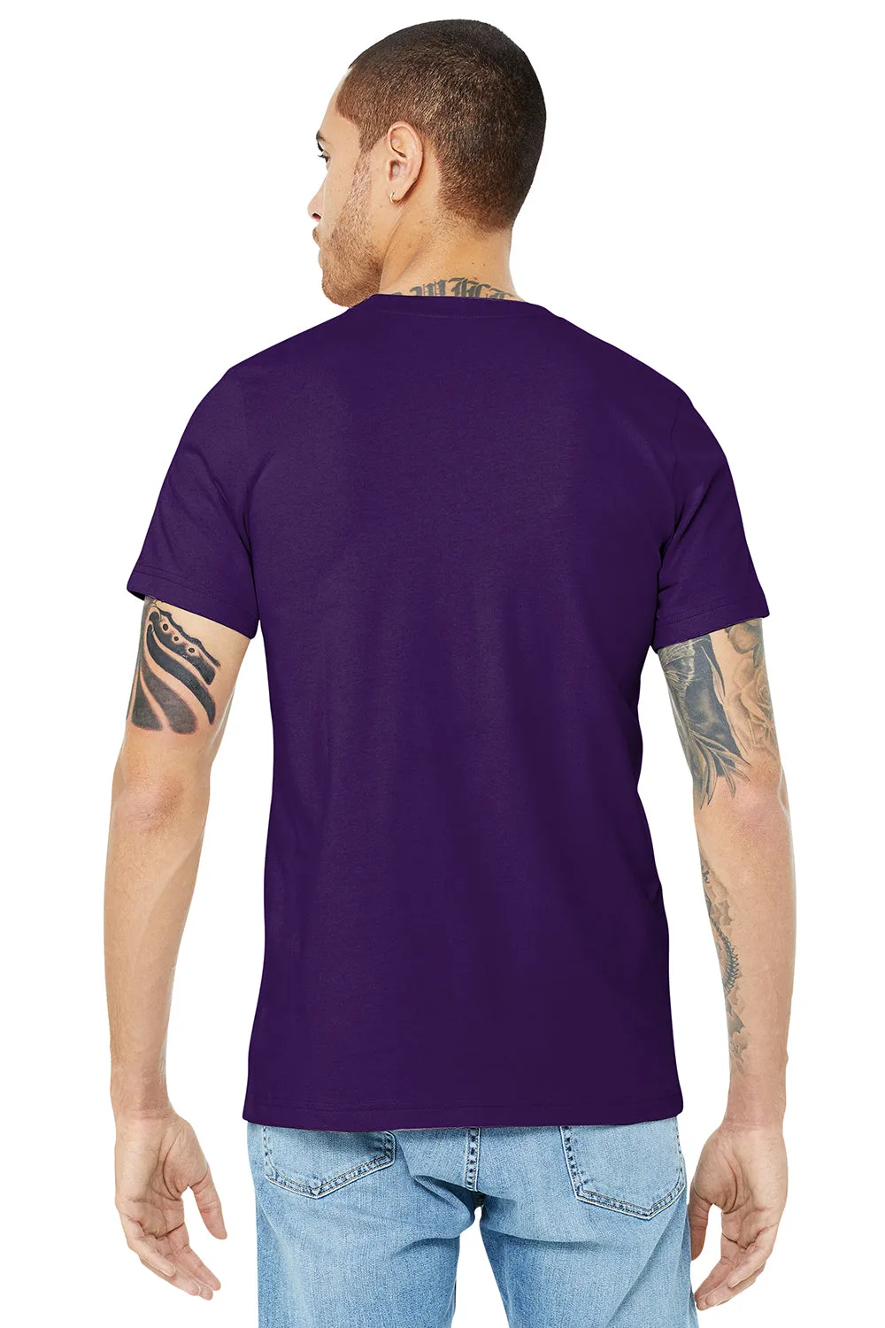 Bella   Canvas Mens Jersey Short Sleeve Crewneck T-Shirt - Team Purple