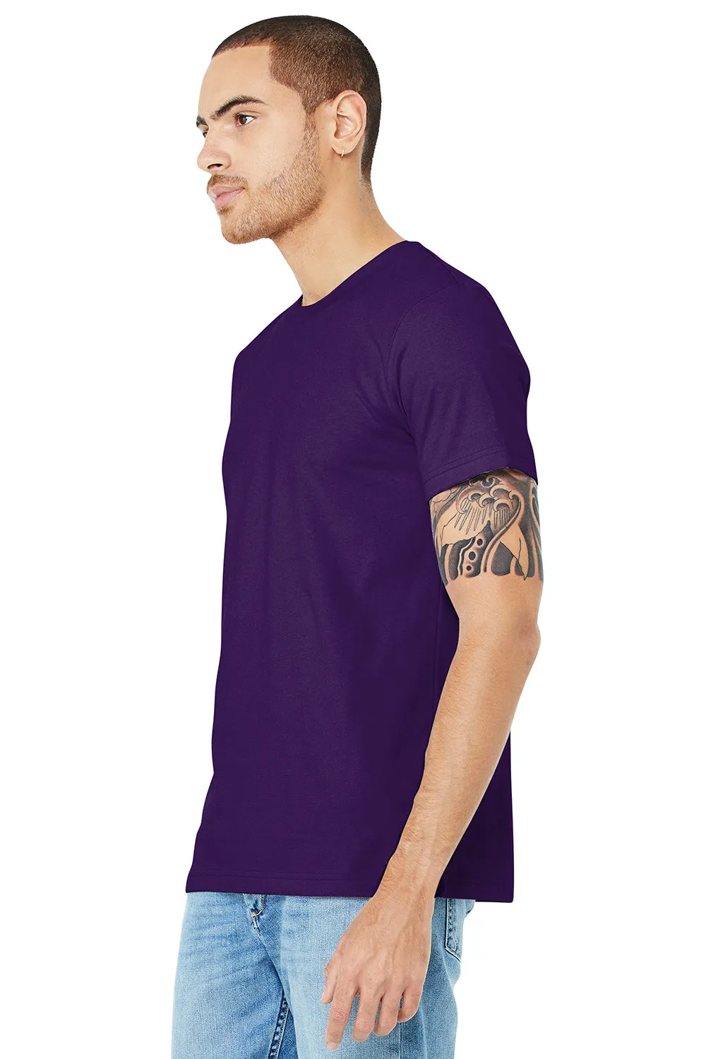 Bella   Canvas Mens Jersey Short Sleeve Crewneck T-Shirt - Team Purple