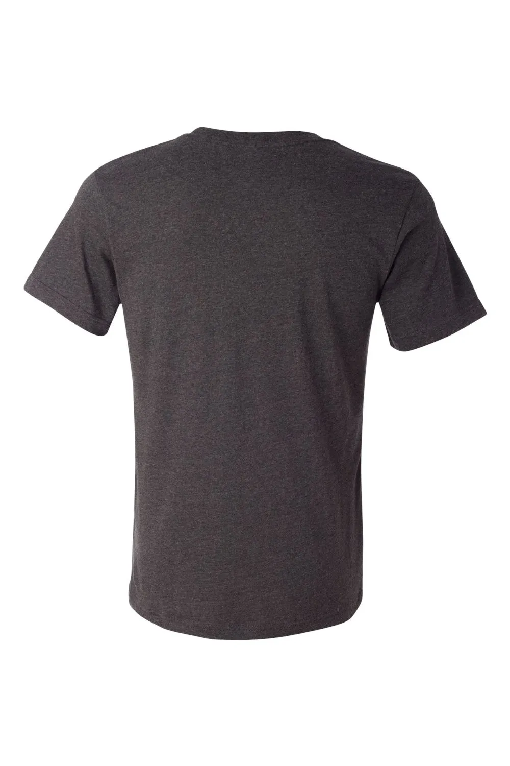 Bella   Canvas Mens Jersey Short Sleeve Crewneck T-Shirt w/ Pocket - Heather Dark Grey