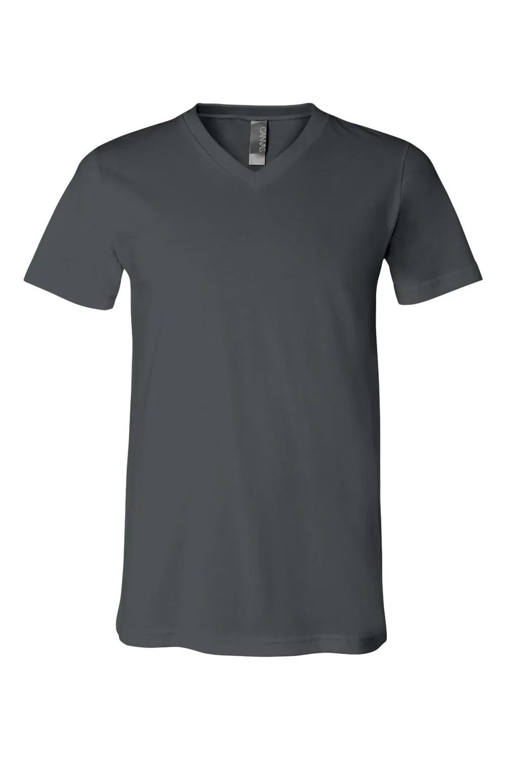 Bella   Canvas Mens Jersey Short Sleeve V-Neck T-Shirt - Asphalt Grey