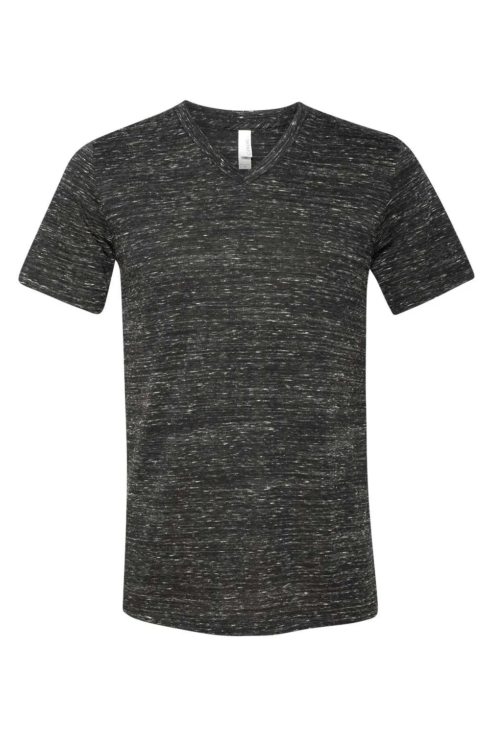 Bella   Canvas Mens Jersey Short Sleeve V-Neck T-Shirt - Black Marble