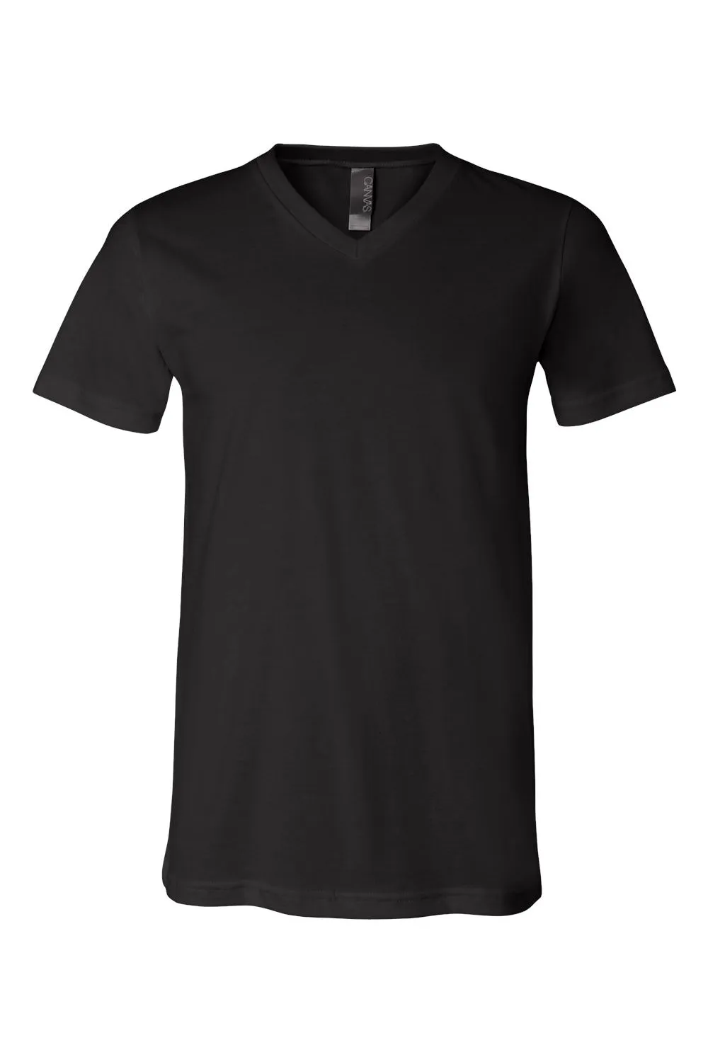 Bella   Canvas Mens Jersey Short Sleeve V-Neck T-Shirt - Black