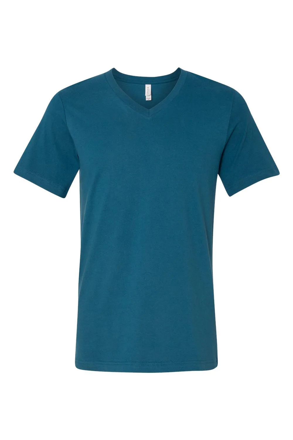 Bella   Canvas Mens Jersey Short Sleeve V-Neck T-Shirt - Deep Teal Blue