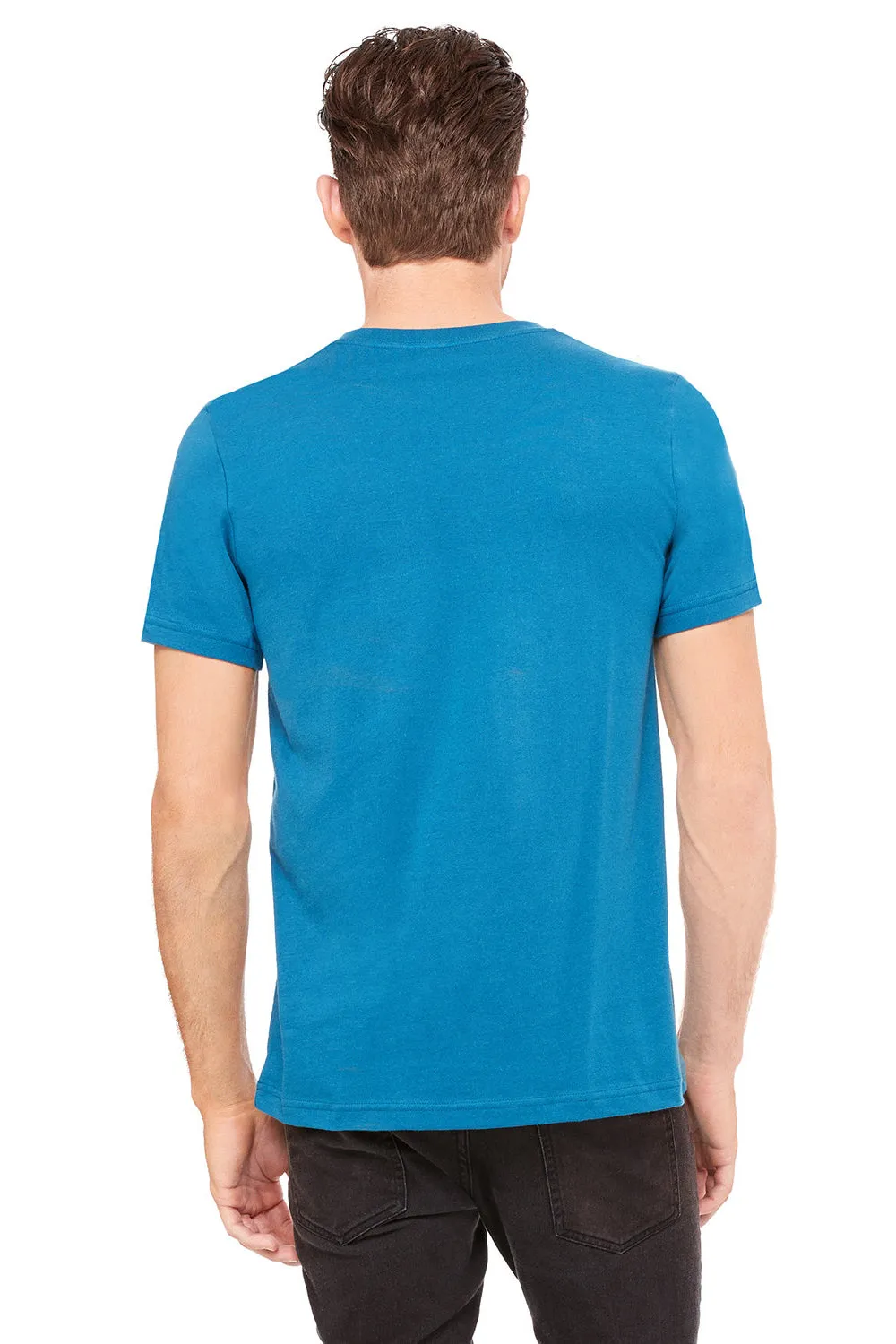 Bella   Canvas Mens Jersey Short Sleeve V-Neck T-Shirt - Deep Teal Blue