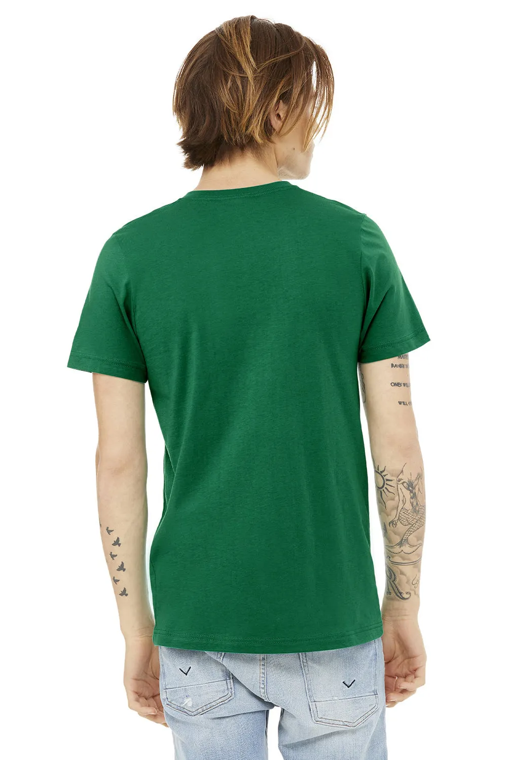 Bella   Canvas Mens Jersey Short Sleeve V-Neck T-Shirt - Kelly Green