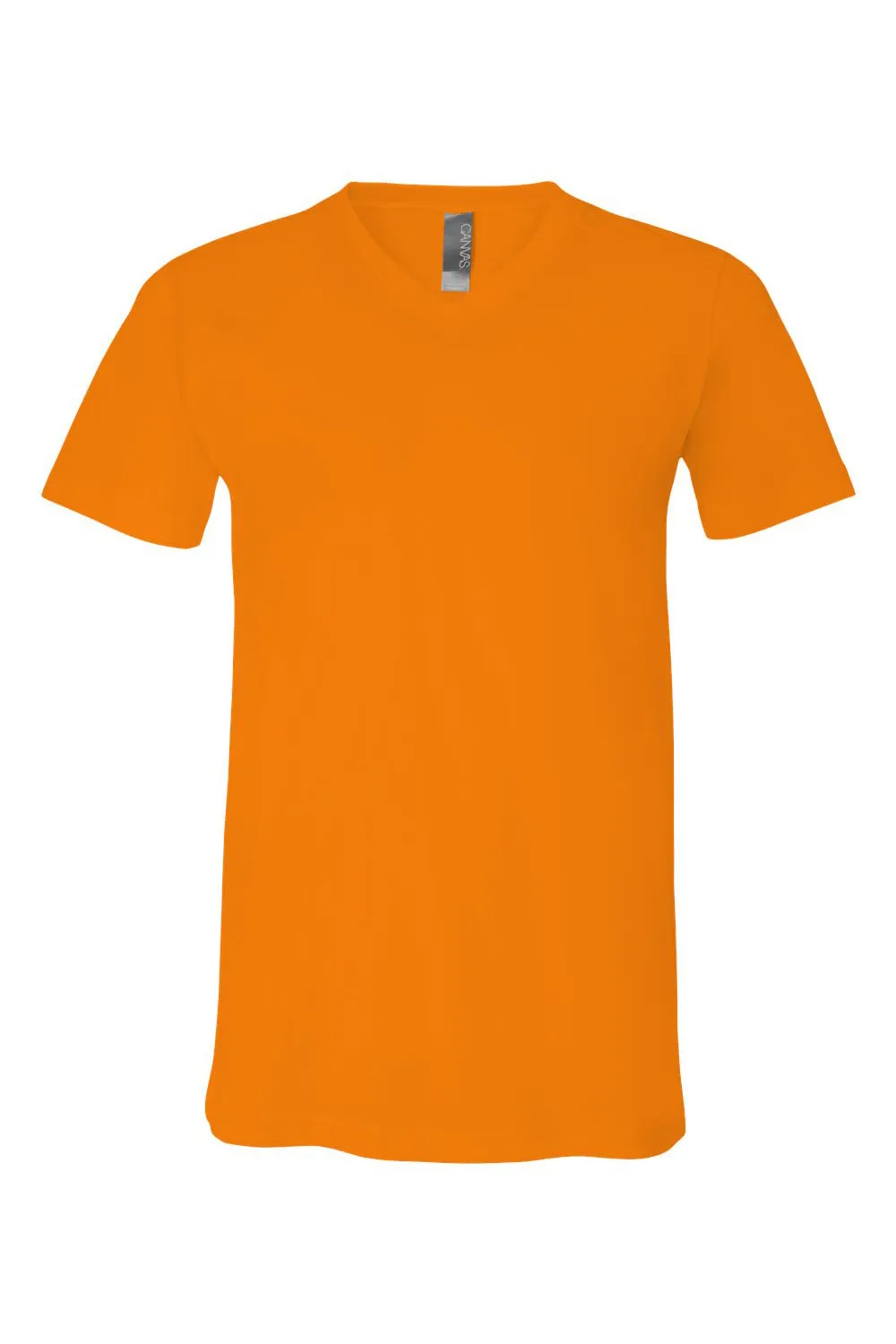 Bella   Canvas Mens Jersey Short Sleeve V-Neck T-Shirt - Orange
