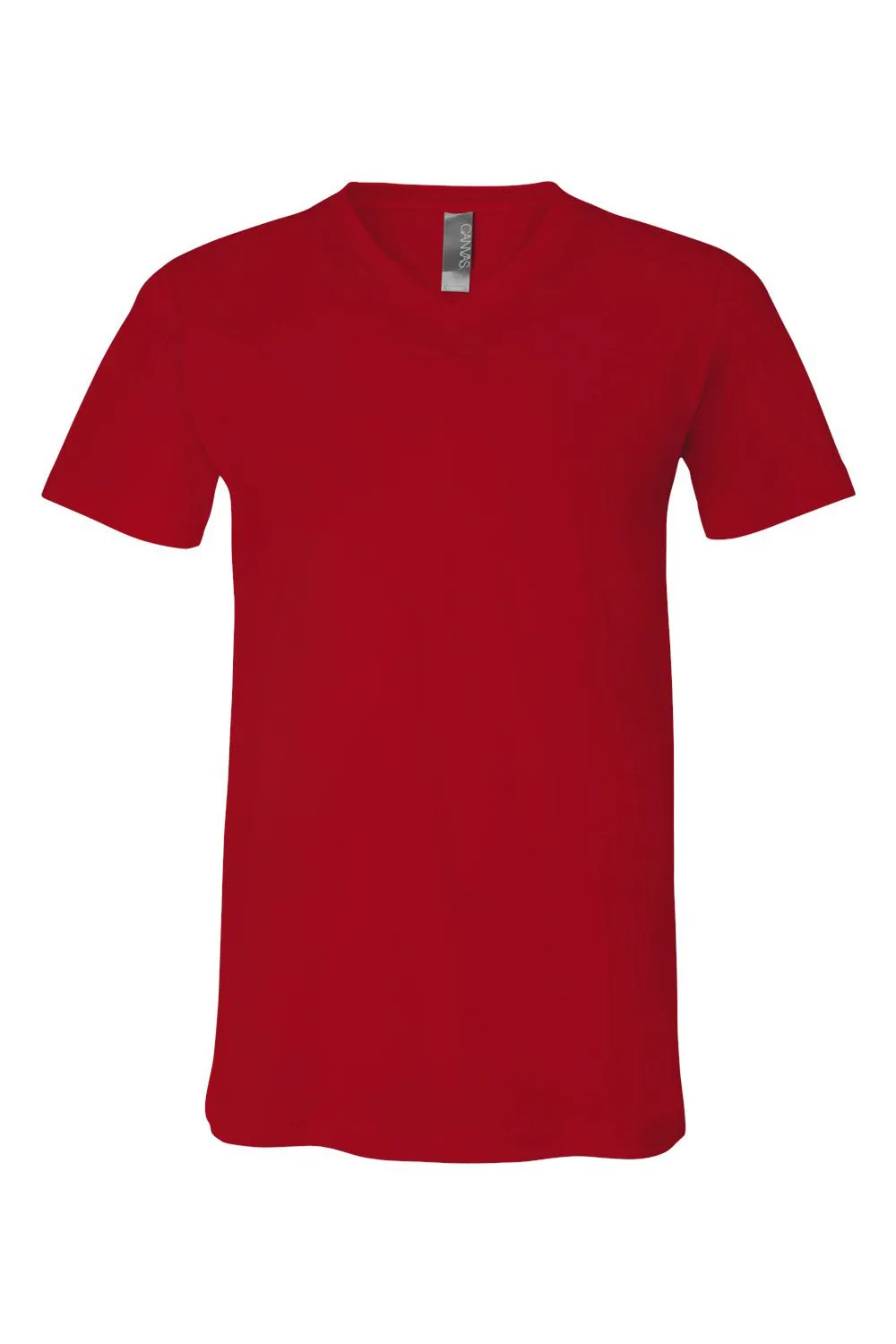 Bella   Canvas Mens Jersey Short Sleeve V-Neck T-Shirt - Red