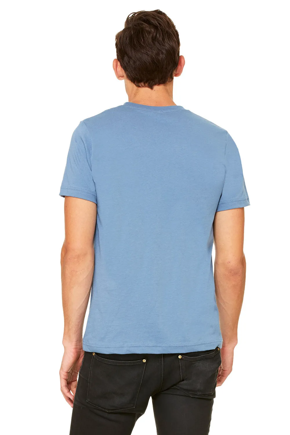 Bella   Canvas Mens Jersey Short Sleeve V-Neck T-Shirt - Steel Blue