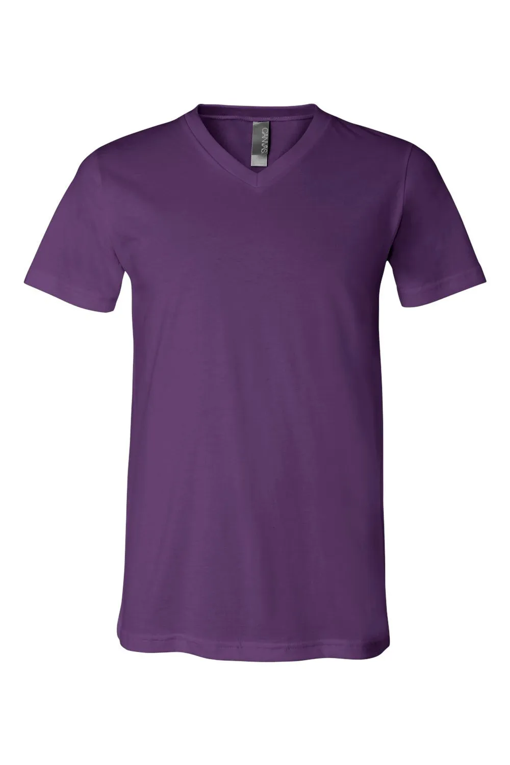 Bella   Canvas Mens Jersey Short Sleeve V-Neck T-Shirt - Team Purple
