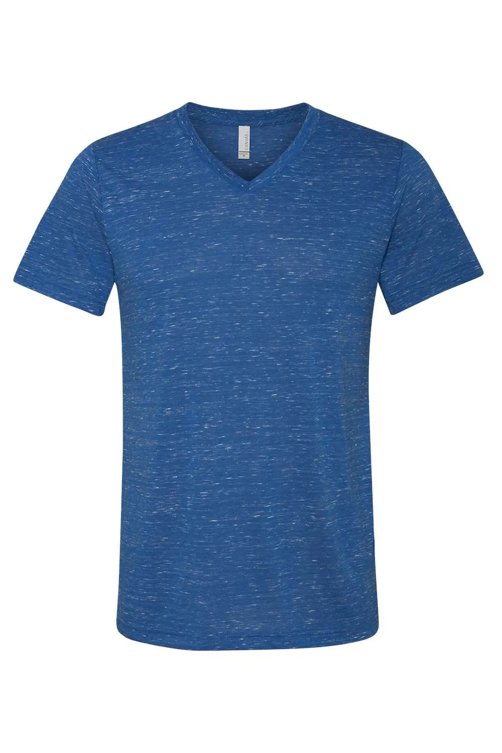 Bella   Canvas Mens Jersey Short Sleeve V-Neck T-Shirt - True Royal Blue Marble