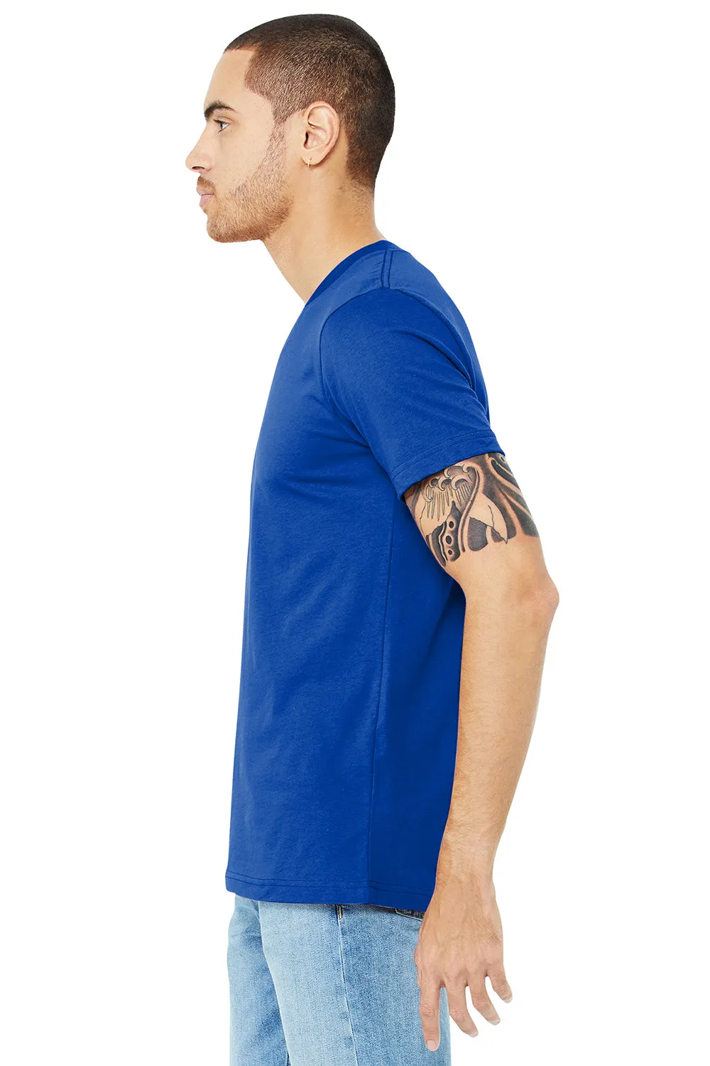 Bella   Canvas Mens Jersey Short Sleeve V-Neck T-Shirt - True Royal Blue