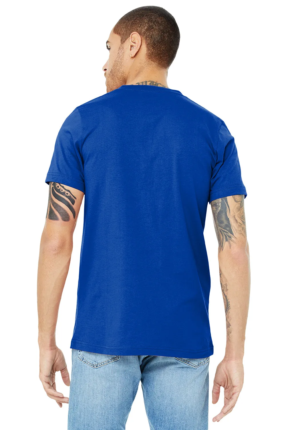 Bella   Canvas Mens Jersey Short Sleeve V-Neck T-Shirt - True Royal Blue